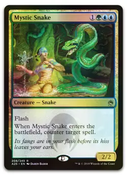 Mystic Snake #208 (Foil) (LP) Masters 25 A25 Magic MTG - Image 1
