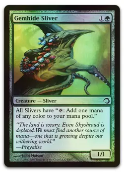 Gemhide Sliver #8 (Foil) (LP) Premium Deck Slivers PDS Magic MTG - Image 1