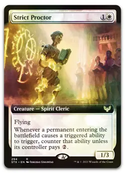 Strict Proctor (Extended Art) #294 (Foil) (NM) Strixhaven STX Magic MTG - Image 1