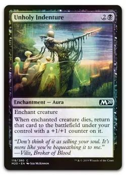 Unholy Indenture #119 (Foil) (NM) Core Set 2020 M20 Magic MTG - Image 1