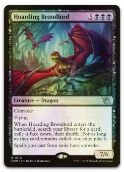 Hoarding Broodlord #110 (Foil) (LP) March of the Machine MOM Magic MTG - Image 1