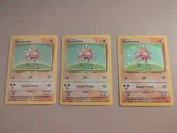 Hitmonchan 7/102 Lot Of 3 Pokemon Base Set Holo Cards Lightly Played - Image 1