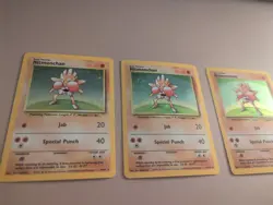 Hitmonchan 7/102 Lot Of 3 Pokemon Base Set Holo Cards Lightly Played - Image 4