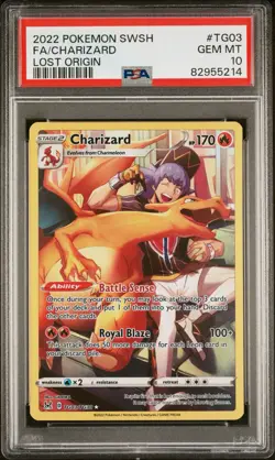 Pokemon Charizard TG03/TG30 Swsh11 Lost Origin Holo PSA 10 2022 - Image 1
