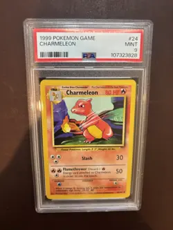 1999 Pokemon Base Set Unlimited Charmeleon 24/102 PSA 9 Mint - Image 1