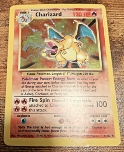 Pokemon TCG Charizard Base Set Holo Unlimited Rare Card 4/102 - Image 2