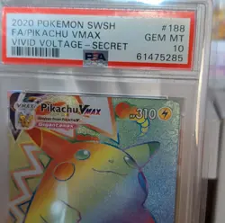 Pokemon Pikachu VMAX Secret Rare Full Art Holo Vivid Voltage PSA 10 #188/185 - Image 3