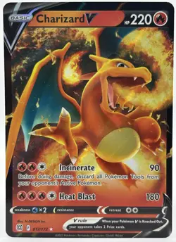 Pokemon TCG - Charizard V #017/172 Swsh09: Brilliant Stars Holo - Image 1
