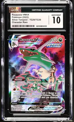 2022 Pokemon Silver Tempest Rayquaza Vmax TG20/TG30 CGC 10 GEM MINT - Image 1