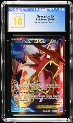 Pokemon CGC Pristine 10 Gyarados EX 114/122 Breakpoint Holo Full Art POP 3 - Image 1