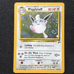Wigglytuff Pokemon Card Base Set 2 Holo Rare WOTC Card 19/130 Heavily Played - Image 1