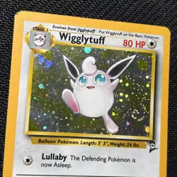 Wigglytuff Pokemon Card Base Set 2 Holo Rare WOTC Card 19/130 Heavily Played - Image 2