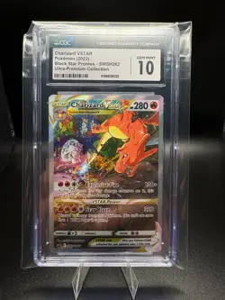 CGC 10 GEM MINT Charizard VSTAR SWSH262 FULL ART PROMO SWSH 262 Pokemon Card - Image 1