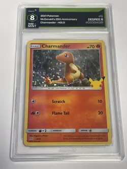 2021 Pokemon McDonald's 25th Anniversary Special Edition Charmander #9/25 NM-MT - Image 1