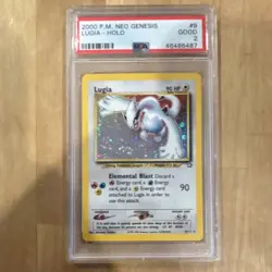 Pokemon 2000 Neo Genesis Lugia Holo Rare 9/111 PSA 2 English - Image 1