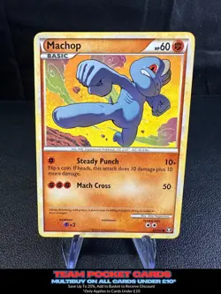 Machop 67/102, HGSS Triumphant, Pokemon, LP - Image 1