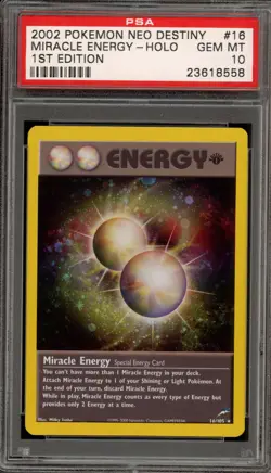 Pokemon Miracle Energy Neo Destiny 1st Edition Holo Rare #16 PSA 10 Gem Mint - Image 1