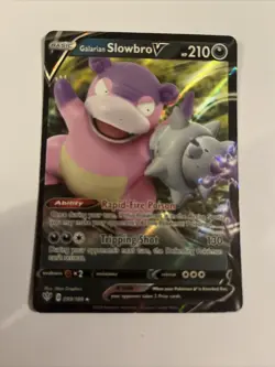 Pokemon TCG Galarian Slowbro V Darkness Ablaze 099/189 Holo Ultra Rare - Image 2