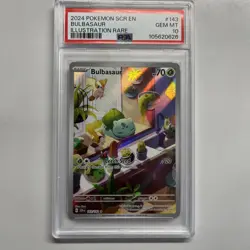 Bulbasaur 143/142 Pokemon TCG Stellar Crown Illustration Rare PSA 10 - Image 1