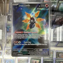 Pokemon Iron Moth 127/182 SV04: Paradox Rift Rare Holo Ability Ancient Basic - Image 1
