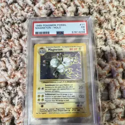 Pokemon 1999 Fossil Magneton Holo Rare 11/62 PSA 5 EX Unlimited English - Image 1