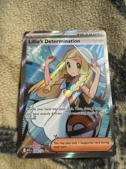 Lillie’s Determination 169/132 Full Art Trainer Ultra Rare MEG Pokemon TCG NM - Image 1