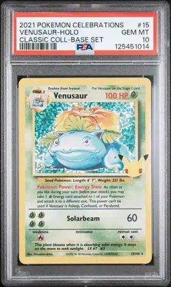 2021 POKEMON CELEBRATIONS CLASSIC COLLECTION #15 VENUSAUR-HOLO PSA 10 - Image 1