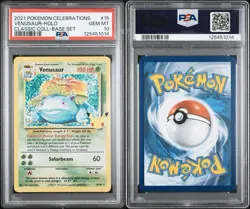 2021 POKEMON CELEBRATIONS CLASSIC COLLECTION #15 VENUSAUR-HOLO PSA 10 - Image 3