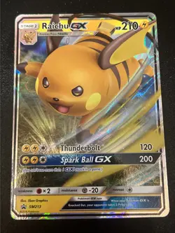 Pokemon TCG Raichu GX Sun & Moon SM213 Holo Promo Promo (2) - Image 1
