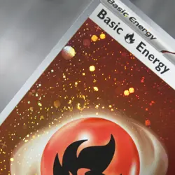 Pokemon Basic Fire Energy Cosmos Holo with 4 SWIRLS FOUR Swirl x 4 SVE 002 151 - Image 3