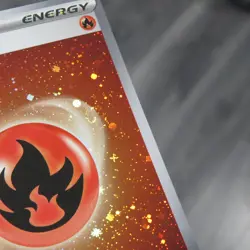 Pokemon Basic Fire Energy Cosmos Holo with 4 SWIRLS FOUR Swirl x 4 SVE 002 151 - Image 4