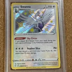 SWANNA - #SV096 POKEMON 2021 SHINING FATES HOLOFOIL - PSA 9 MINT - Image 2