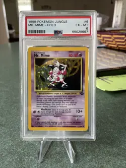1999 Pokemon Jungle Mr. Mime Holo Rare 6/64 PSA 6 - Image 1