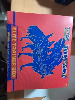 Pokemon TCG Sealed Sword and Shield Base Set ETB Elite Trainer Box Zacian - Image 1