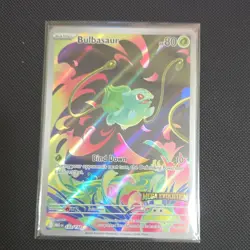 Pokemon Bulbasaur Mega Evolution Full Art Holo 133/132 Illustration Rare - Image 1
