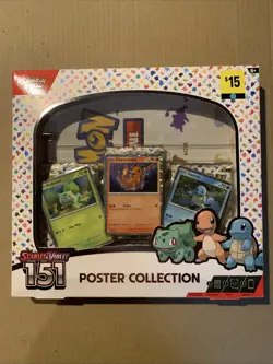 Pokemon TCG 151 Poster Collection With Display Case - Image 1