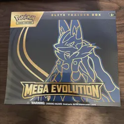 Pokemon TCG Mega Evolution Elite Trainer Box ETB Lucario FACTORY SEALED - Image 1