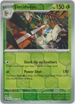 Decidueye - 005/064 - Uncommon - Reverse Holo NM, English Pokemon Shrouded Fable - Image 1