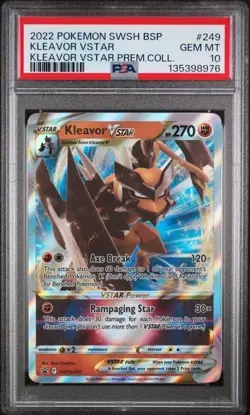 KLEAVOR VSTAR PSA 10 2022 POKEMON SWSH PROMO KLEAVOR VSTAR PREMIUM COLLECTION - Image 5