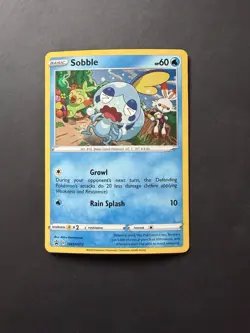 Pokemon Sobble Black Star Promo Cosmos Holo SWSH #73 - LP/ NM. - Image 1