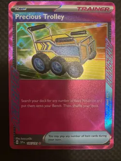Pokemon TCG Precious Trolley 185/191 Sv08 Surging Sparks Ace Spec - Image 1