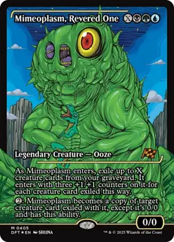 1x Mimeoplasm, Revered One - Foil - Showcase NM-Mint, English Aetherdrift MTG Ma - Image 1