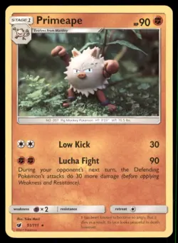 Pokemon TCG Primeape 51/111 Regular Yuka Morii - Image 1