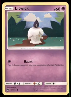 Pokemon TCG Litwick 101/214 Regular Asako Ito - Image 1