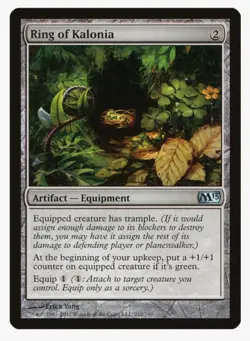 Ring of Kalonia #212 M13 Magic Card in a Protective Sleeve - Image 1