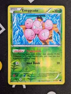 Reverse Holofoil Exeggcute 4/116 Pokemon Uncommon Plasma Freeze Card NM - Image 1