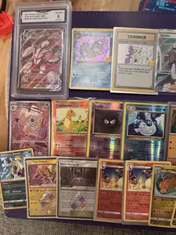 31 POKEMON CARD LOT WITH GRADED CARD EVOLUTIONS REVERSES, FULL ART, ILLUSTRATION - Image 2