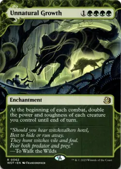 MTG Unnatural Growth Wilds of Eldraine: Enchanting Tales NM R Magic - Image 1