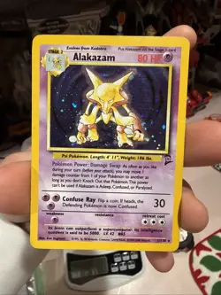 Pokemon Alakazam Base Set 2 Holo Rare Card 1/130 WOTC 2nd Edition - Image 1