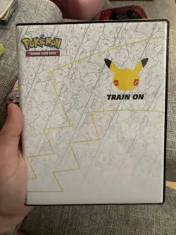 30+ JUMBO POKEMON CARDS WITH BINDER INCLUDED PIKACHU, CELEBRATIONS - Image 1